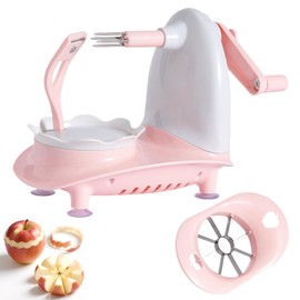 Apple Peeler, Potato Peeler Slicer Corer, Stainless Steel Pears Peeler, Kitchen Peeling Tool for Vegetable Fruit Potato (Pink)