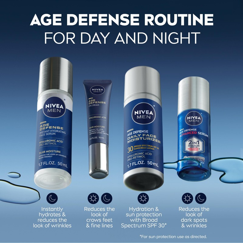 NIVEA MEN Age Defense Daily Face Moisturizer with Broad Spectrum