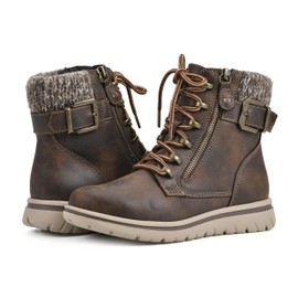 CLIFFS BY WHITE MOUNTAIN Women's Shoes Hearten City Hiker Boot, Brown/Fabric, 6 W