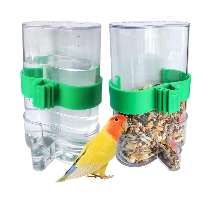Automatic Bird Water Dispenser Parrot Water Feeder Bird Seed Food