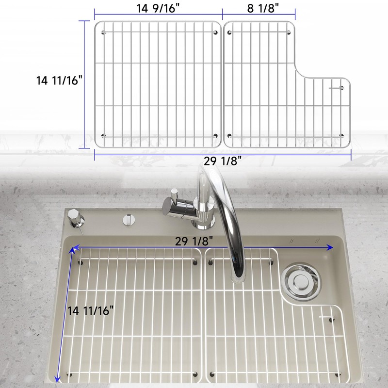 Sink Protector for Kohler K-6639-ST Whitehaven, Stainless Steel Sink Rack