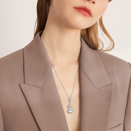 DAYLINLOVE Guitar Necklace 925 Sterling Silver Guitar Pendant Necklace Music Guitar Jewelry Gifts for Women Girl Guitar Lovers Guitarist