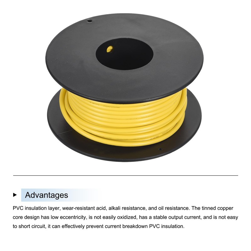 sourcing map 18AWG Wire 18 Gauge Stranded Wire PVC Hookup
