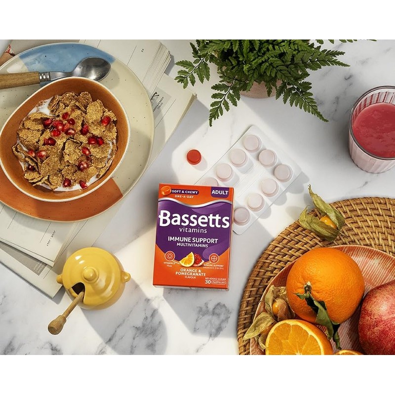 Bassetts Adult Immune Support Multivitamins Orange & Pomegranate 30 Gummies