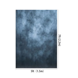 Kate Backdrop Photography 1.5x2.2m/5x7ft Studio Classic Textured Dark Blue Figure Photography Shooting Backdrop Props Character Photography Background for Portraits