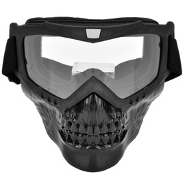 Skull Motorcycle Goggles Mask, Outdoor Removable Helmet Ski Goggles Sports Motorcycle Racing Eye Protection Goggles Motocross Face Mask Goggles Protective Goggles Dust Protection Removable Windproof