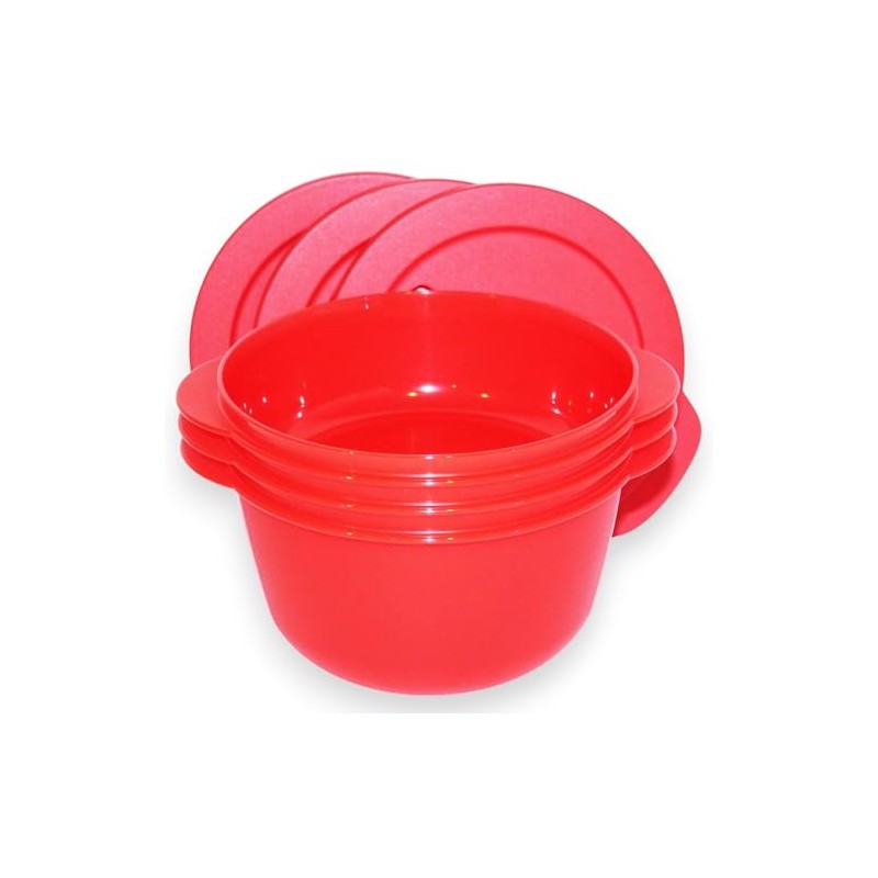 Tupperware Set of 3 Crystalwave Microwave Bowls 4.25, 6.25 and