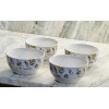 Royal Norfolk Cutlery Ceramic Bee Pattern Breakfast Bowls 6 In