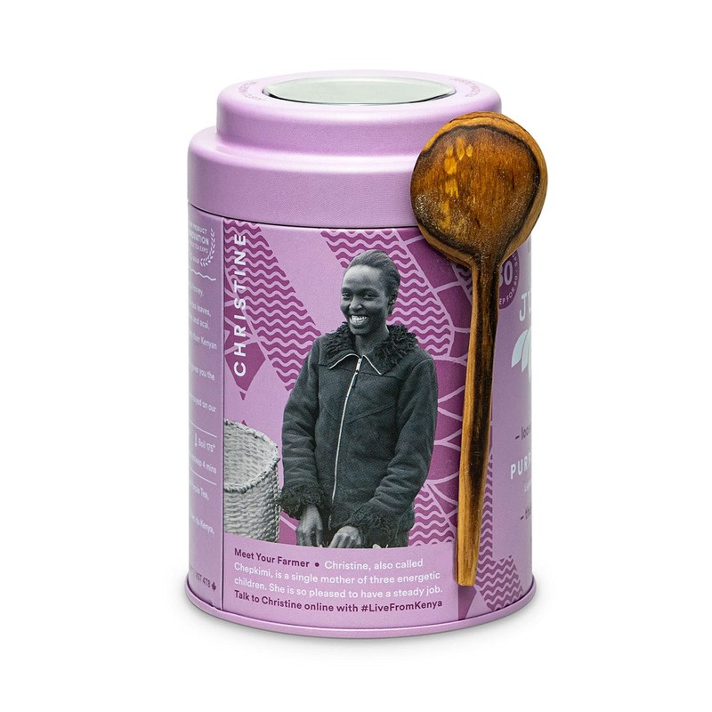 JusTea PURPLE JASMINE | Loose Leaf Purple Tea | Tin