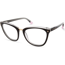 Victoria's Secret Eyeglasses VS 5016 001 Black On Clear W/Gold Bridge And Star