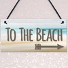 RED OCEAN To The Beach Arrow Nautical Seaside Marine Theme