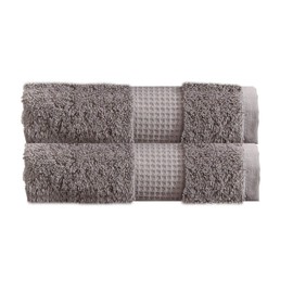 Olivia Rocco Egyptian Cotton Towels Home Bathroom Towel Set Bale Fade Resistant 700gsm Luxe Collection Bales Bath Sets, 2 Hand Towels Silver