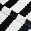 White Set of 5 Cotton Black White Rugs 2x4ft Entry
