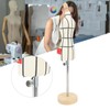 Miniature Dress Form with Stand Wood Base Sewing Mannequin Body
