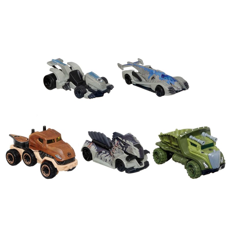 Hot Wheels Character Cars Velociraptor Blue, Toy Vehicle for Ages