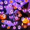 Halloween String Lights, 16 ft 50 LED Pumpkin Bat Eyes