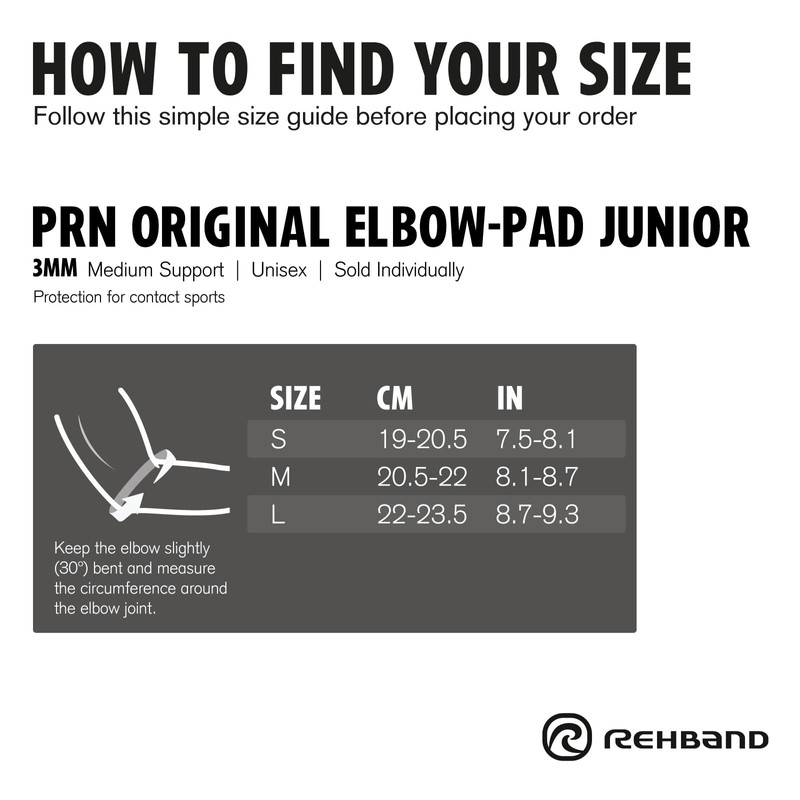 Rehband PRN Children's Elbow Pads, 1 Piece or 1 Pair,