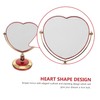 PACKOVE 1Pc Heart Shaped Makeup Mirror Chic Double Sided Desktop