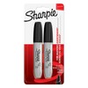 Sharpie Permanent Markers | Chisel Tip | Black | 2