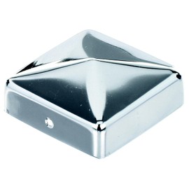 Alberts 858469 Post Cap for Wooden Posts, Flat Shape, Stainless Steel, 70 x 70 mm, Set of 10