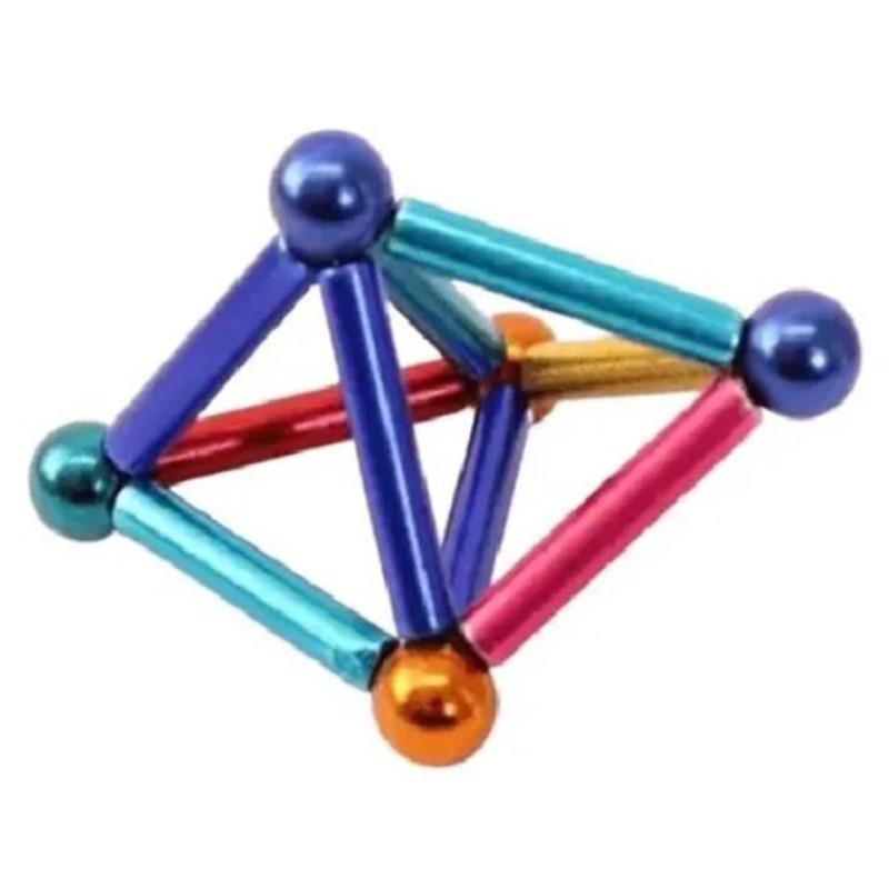 63pcs Magnetic Building Sticks Blocks Toys with Iron Box Exercise