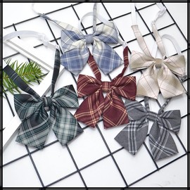 White Fang NC037 Women's School Ribbon, Uniform, Bowtie, Students, Formal, Stylish,, a01