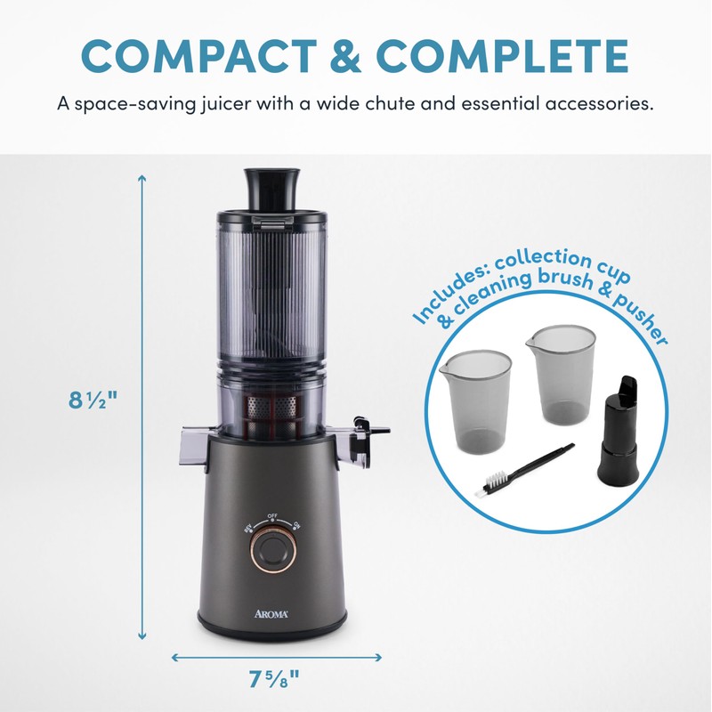 AROMA® Cold Press Juice Machine Slow Masticating Fruit and Vegetable