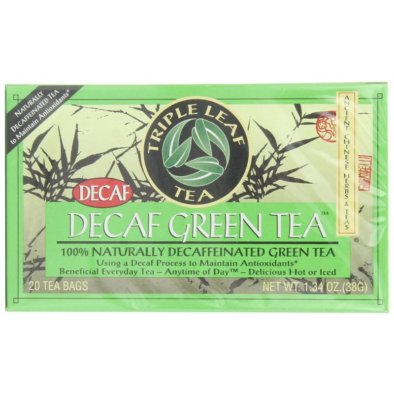 Triple Leaf Tea, Decaf Green Tea, 20 Tea Bags (Pack