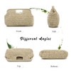 EVEOUT Straw Clutch for Women Summer Boho Raffia Beach Purse