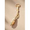 Anthropologie NWT Anthropologie Shell Huggie Drop Earrings Peach SRP $44