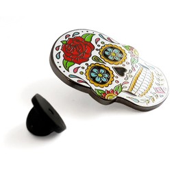 Pinsanity Day of The Dead Sugar Skull Enamel Lapel Pin
