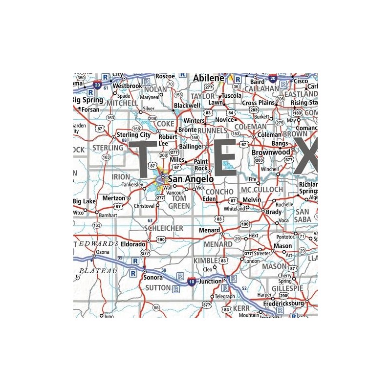 MapSherpa: Texas State Wall Map - 26 x 27 inch
