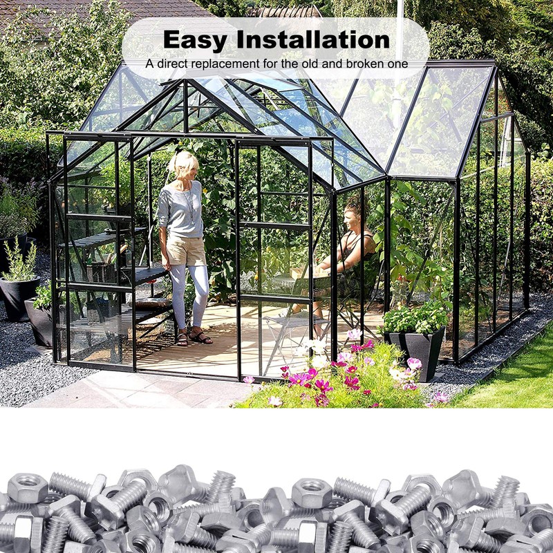 50 Sets Aluminium Greenhouse Nuts and Bolts for Building and