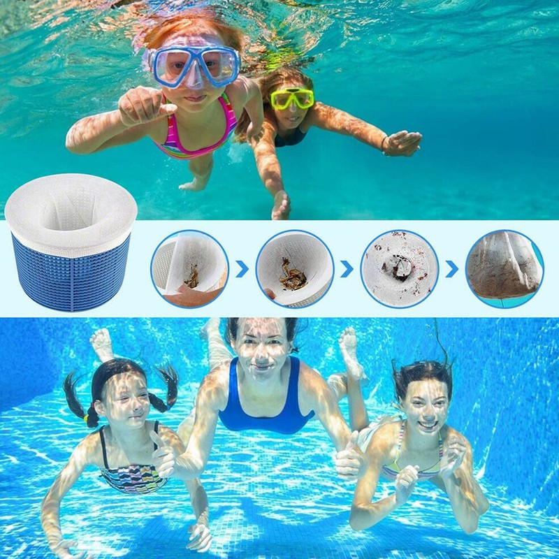 20pcs Pool Skimmer Socks Summer Disposable Stretchable Pool Filter Saver