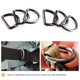 D Ring for Purse+ Swivel Snap Hooks 12 PCS Purse Hardware for Bag Making, 1 Inch Swivel Clasp Snap Hooks Lobster Claw Clasps Purse Hardware for Bag Making Keychain Hardware -Gun Black