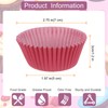 sourcing map 100 Count Cupcake Liners Red Cupcake Cups Standard