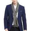 WANYING Men's Silk Scarf Artificial Silk Scarf Double Layers Long