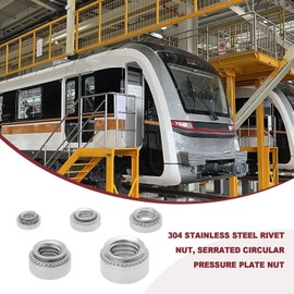 ECSiNG 50pcs Self Clinching Nuts 304 Stainless Steel Rivet Nut Fastener Knurled Self Clinching Nut Fastener for Machinery Electrical Products, M3 M4 M5 M6 M8