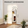 Hasipu 53" x 12" Arched Full Length Mirror Wall Mounted