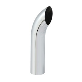5" OD×24" Curved Chrome Exhaust Stack Pipe