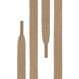 Di Ficchiano flat laces for trainers / sports shoes / very tear-resistant / approx. 7.0 mm wide, 45 colours, 60 cm - 220 cm length, polyester - Off-White - 140 cm