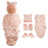 BABESIDE 4 Pcs Reborn Baby Doll Blanket with Doll Accessories