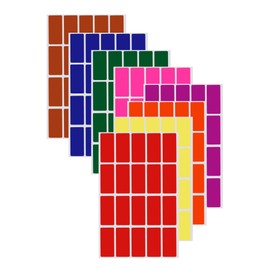 Royal Green Color Coding Labels Rectangle 1.57inch x 0.75 inch Rectangular Stickers in Red/Green/Yellow/Pink/Purple/Orange/Brown/Blue (40mm x 19mm) 160 Pack