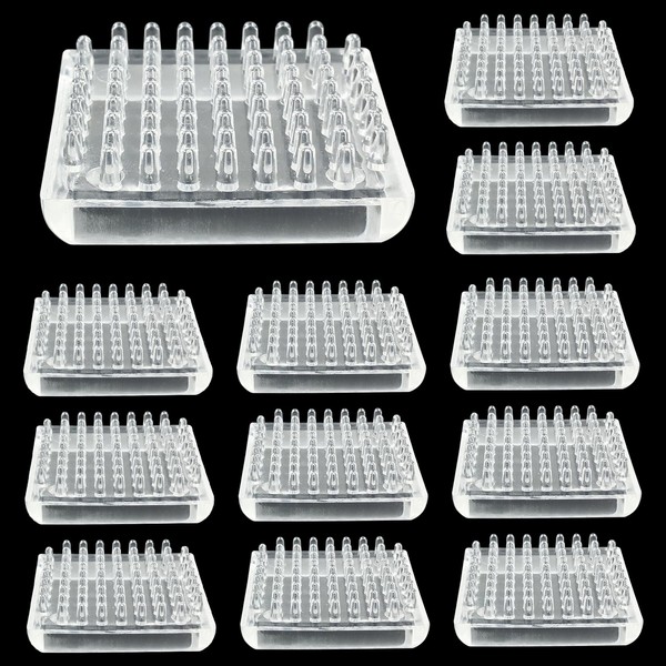 Biaungdo 20 Pcs Carpet Protector Spiked Caster Cups, Clear Plastic