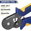 haisstronica Wire Ferrule Crimping Tool, AWG 23-7 Self-adjusting Square Jaw,