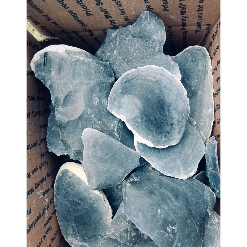 3 Pounds Of High Quality RARE Blue Georgetown Flint (Big