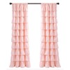Lush Decor Blush Ruffle Window Curtain-Shabby Chic Farmhouse Style Panel
