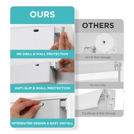 Joydeco No Drill Zebra Blinds for Windows, Cordless Dual-Layer Privacy Zebra Shades for Indoor Windows, Easy to Install, Light Filtering Sheer Blinds for Home (Off-White,22 "W x 75 "H)