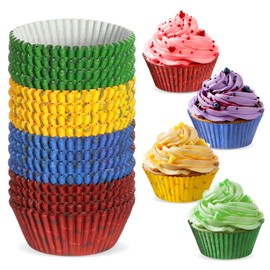 Mimorou Reallnaive 400 Pcs Building Blocks Birthday Party Supplies Cupcake Liners Paper Baking Cups Muffin Cupcake Wrappers Standard Liners Holders for Cakes Baking Ice Cream Dessert Cheese Wedding