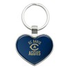 UC Davis Aggies Logo Keychain Heart Love Metal Key Chain